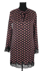 Robe Sandro Noir en Viscose, taille M - Seconde Main