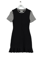 Robe Sandro Noir en Viscose, taille M - Seconde Main