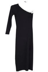 Robe Sandro Noir en Viscose, taille M - Seconde Main