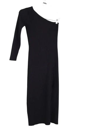 Robe Sandro Noir en Viscose, taille M - Seconde Main