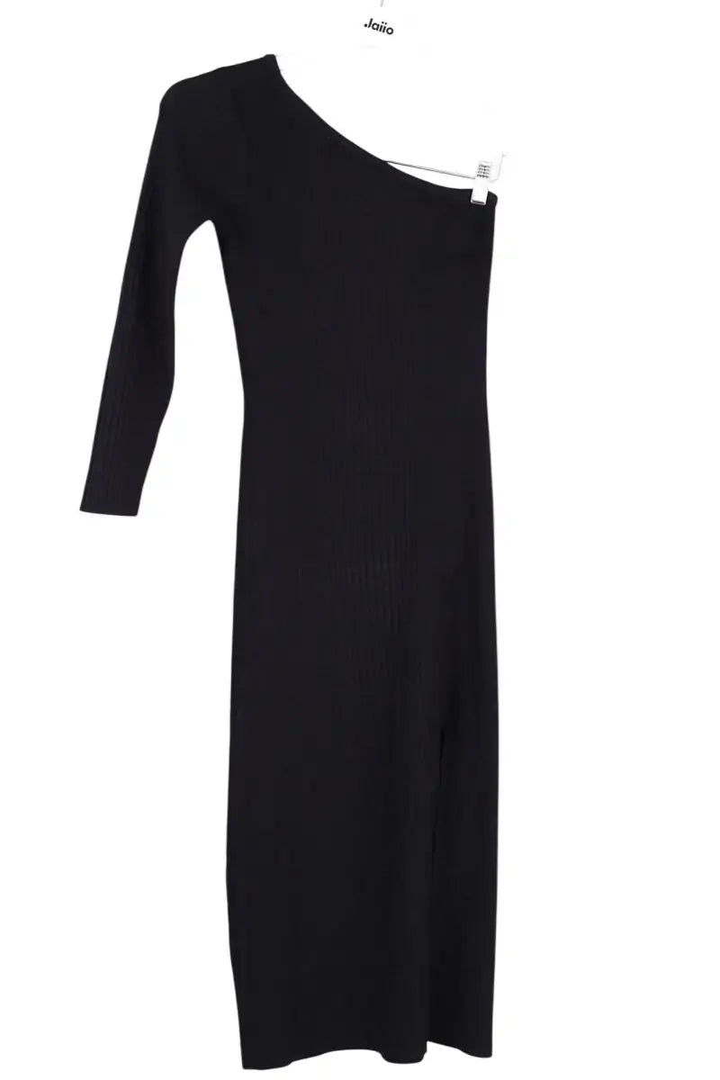 Robe Sandro Noir en Viscose, taille M - Seconde Main