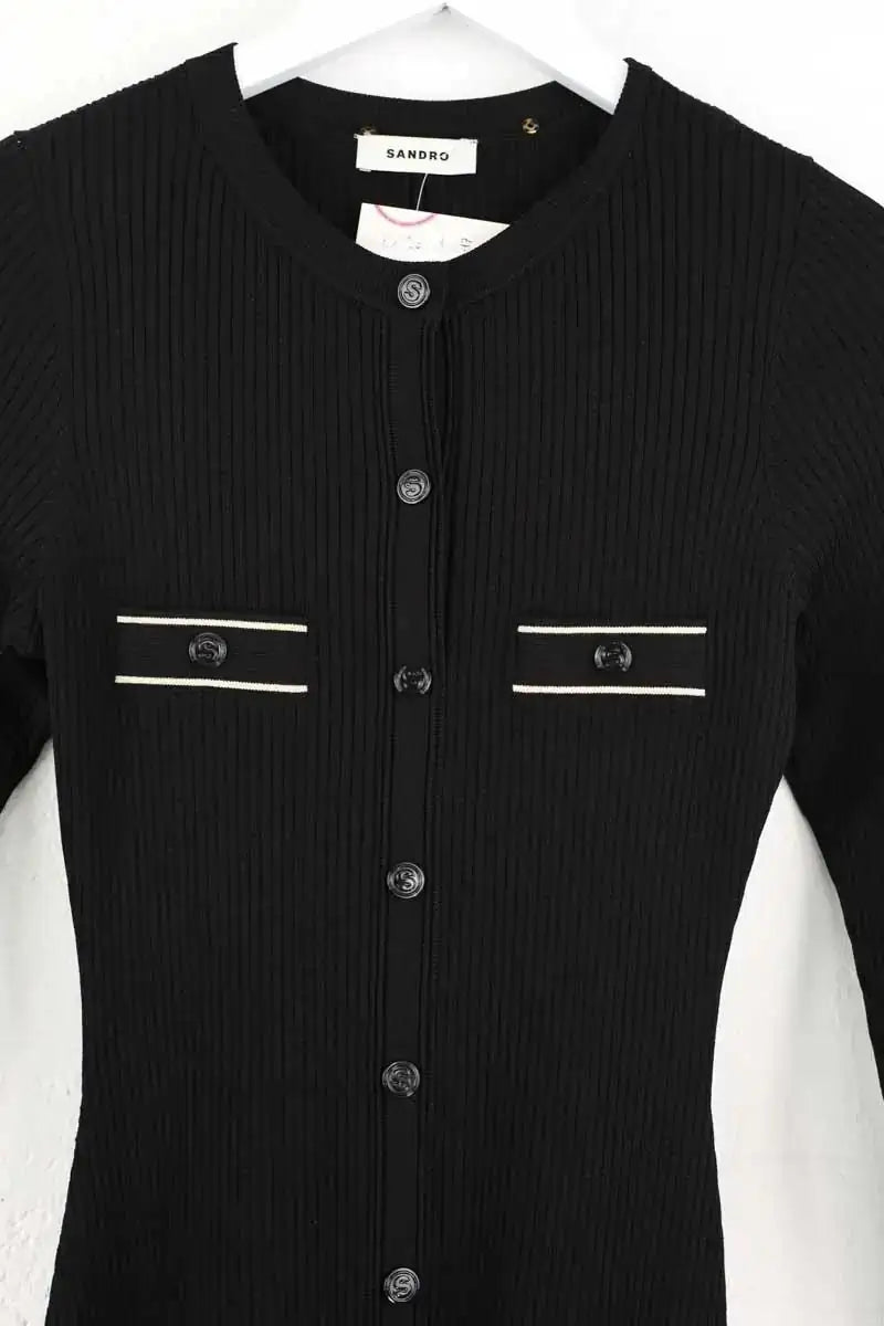 Robe Sandro Noir en Viscose