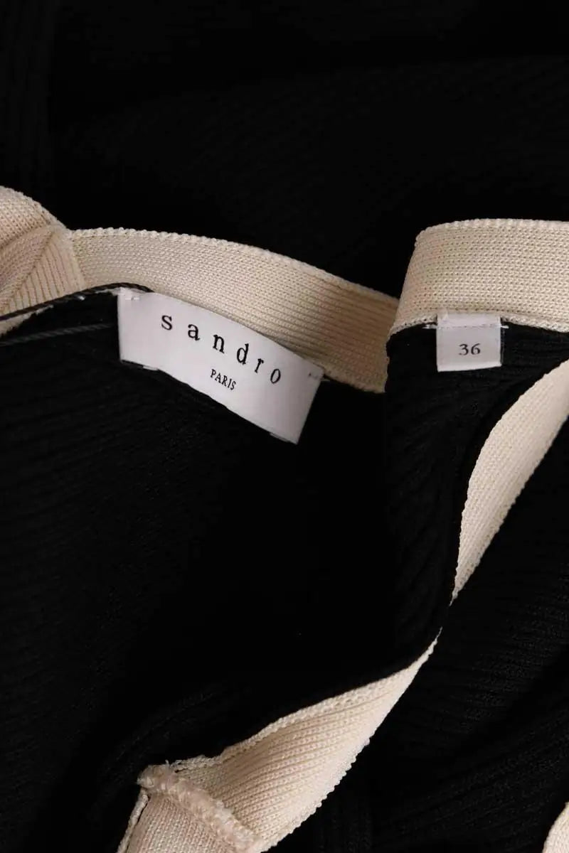 Robe Sandro Noir en Viscose