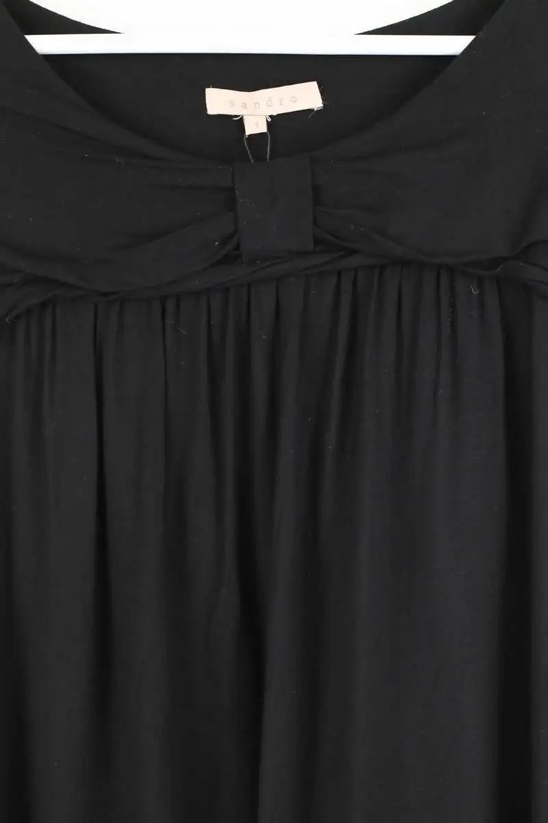 Robe Sandro Noir en Viscose