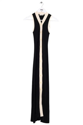 Robe Sandro Noir en Viscose, taille S - Seconde Main