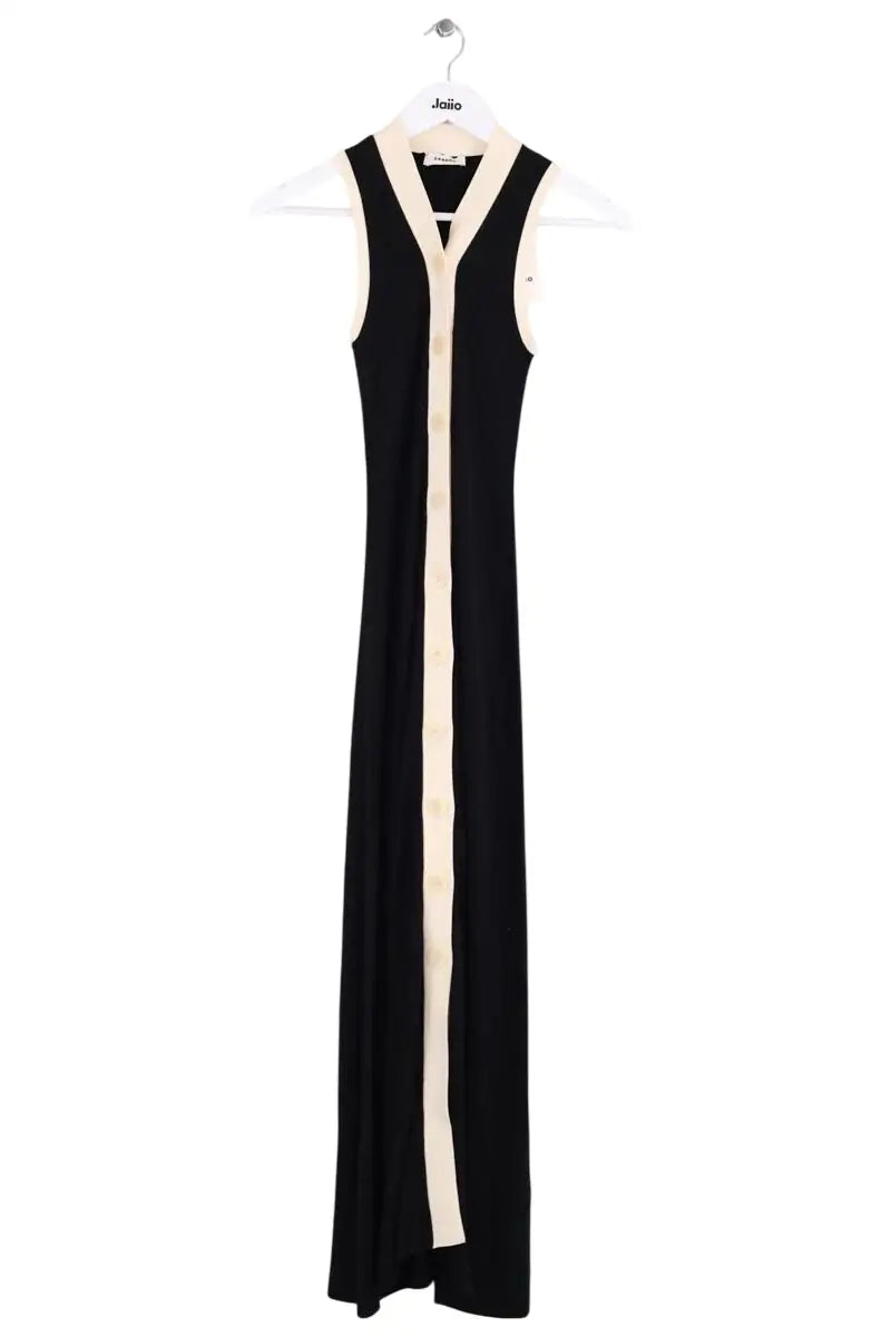 Robe Sandro Noir en Viscose, taille S - Seconde Main
