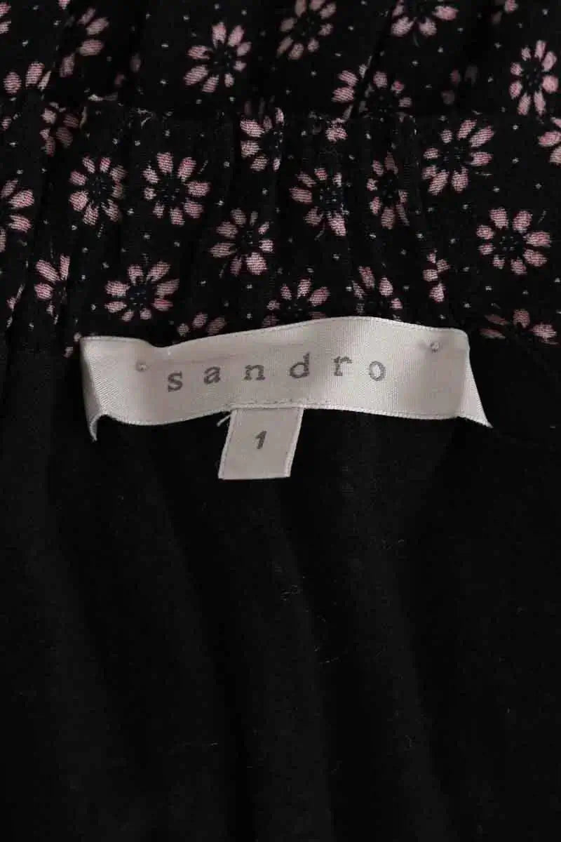 Robe Sandro Noir en Viscose
