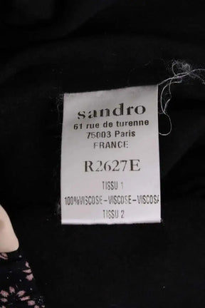 Robe Sandro Noir en Viscose
