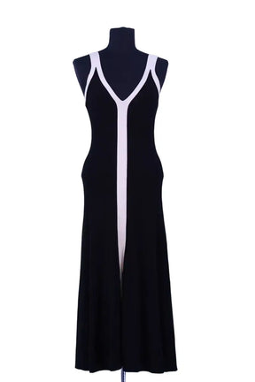 Robe Sandro Noir en Viscose, taille S - Seconde Main