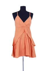 Robe Sandro Orange en Viscose, taille S - Seconde Main