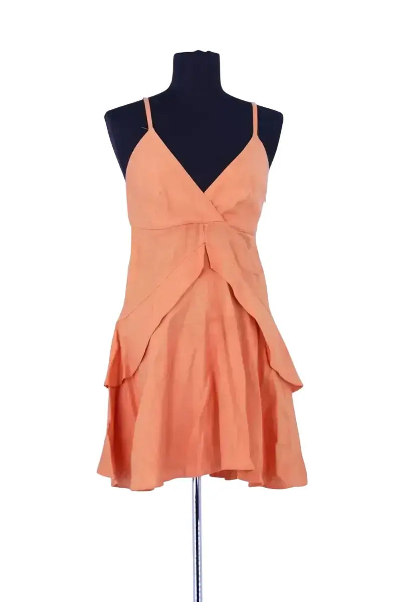 Robe Sandro Orange en Viscose, taille S - Seconde Main