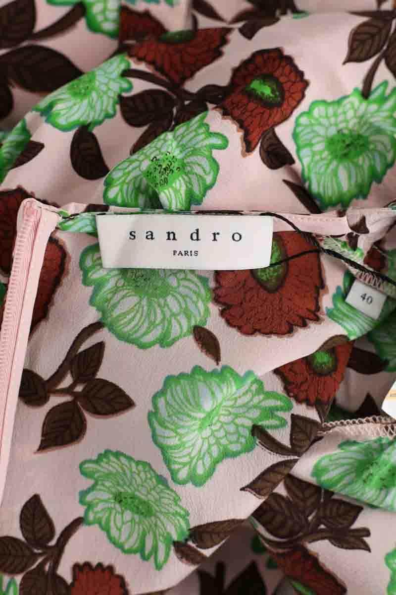 Robe Sandro Rose en Soie