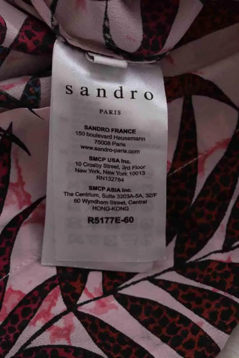 Robe Sandro Rose en Soie