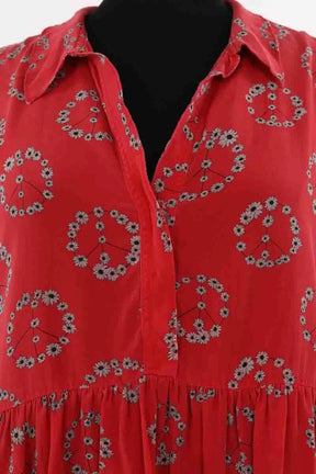 Robe Sandro Rouge en Soie