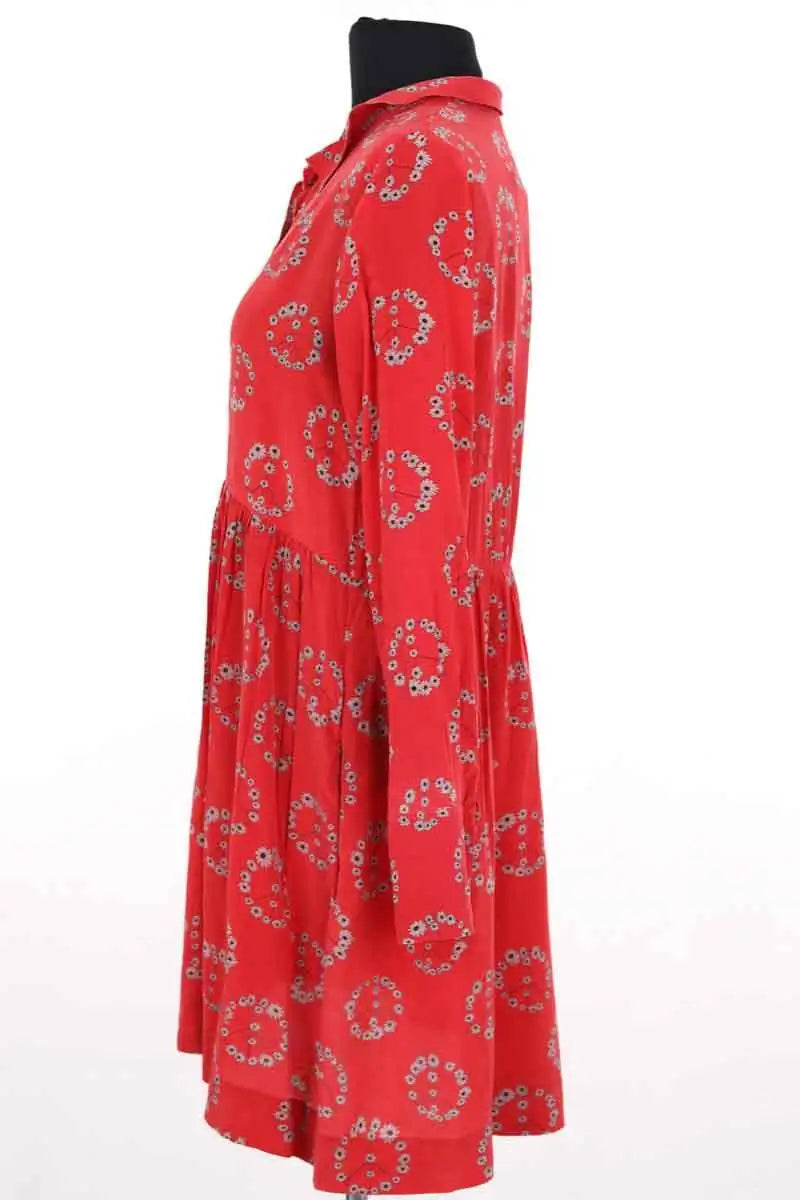 Robe Sandro Rouge en Soie