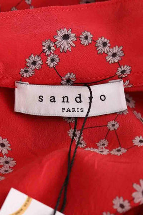 Robe Sandro Rouge en Soie