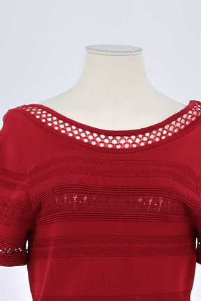 Robe Sandro Rouge en Viscose