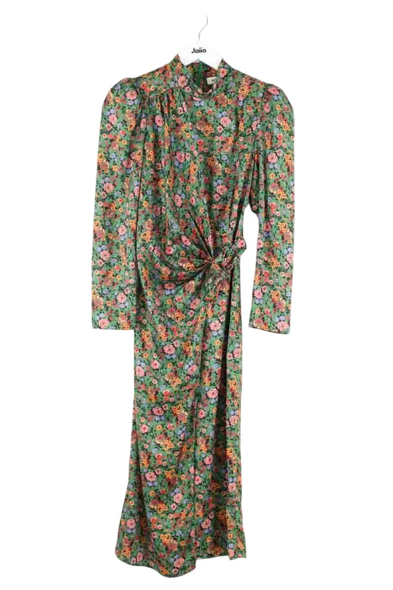 Robe Sandro Vert en Polyester, taille XS - Seconde Main