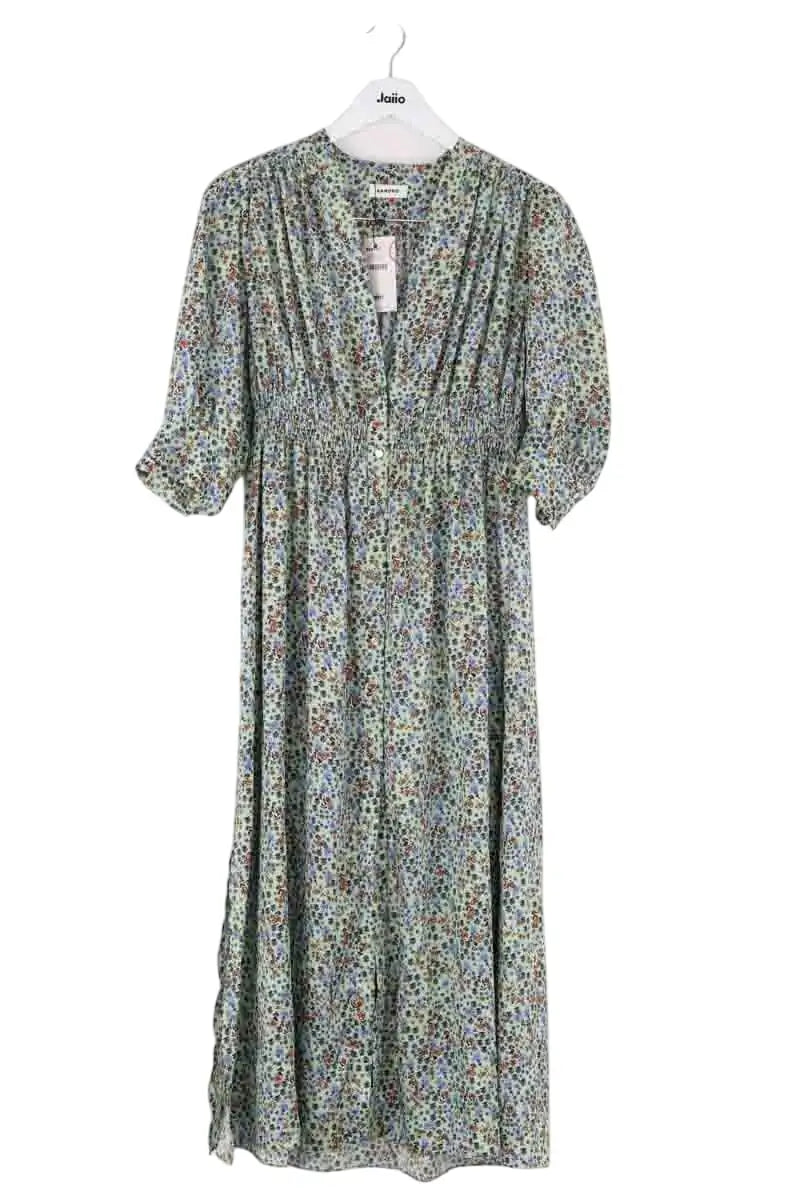 Robe Sandro Vert en Synthétique, taille S - Seconde Main