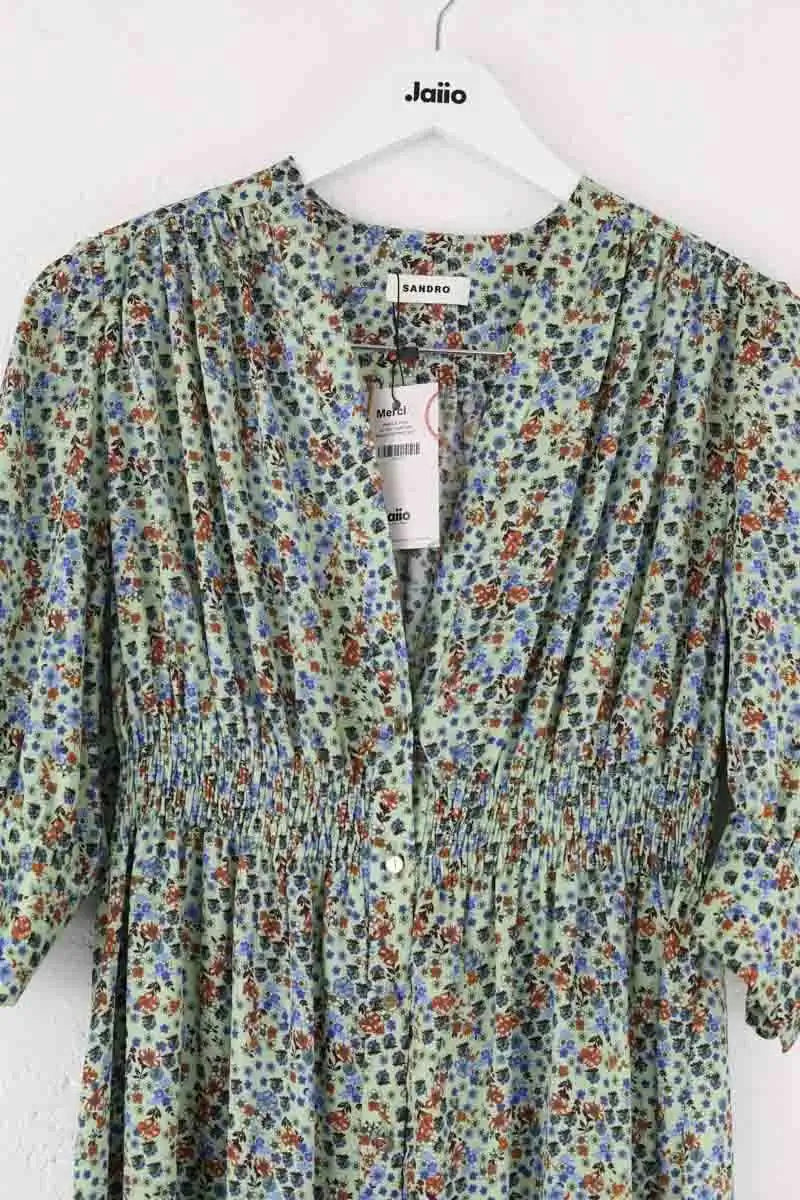 Robe Sandro Vert en Synthétique