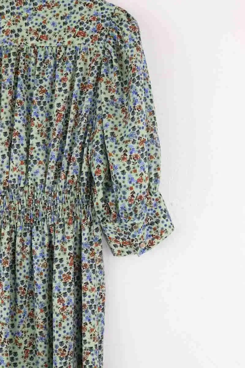 Robe Sandro Vert en Synthétique