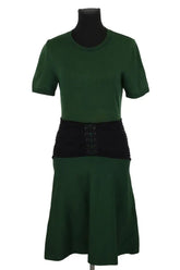 Robe Sandro Vert en Viscose, taille L - Seconde Main