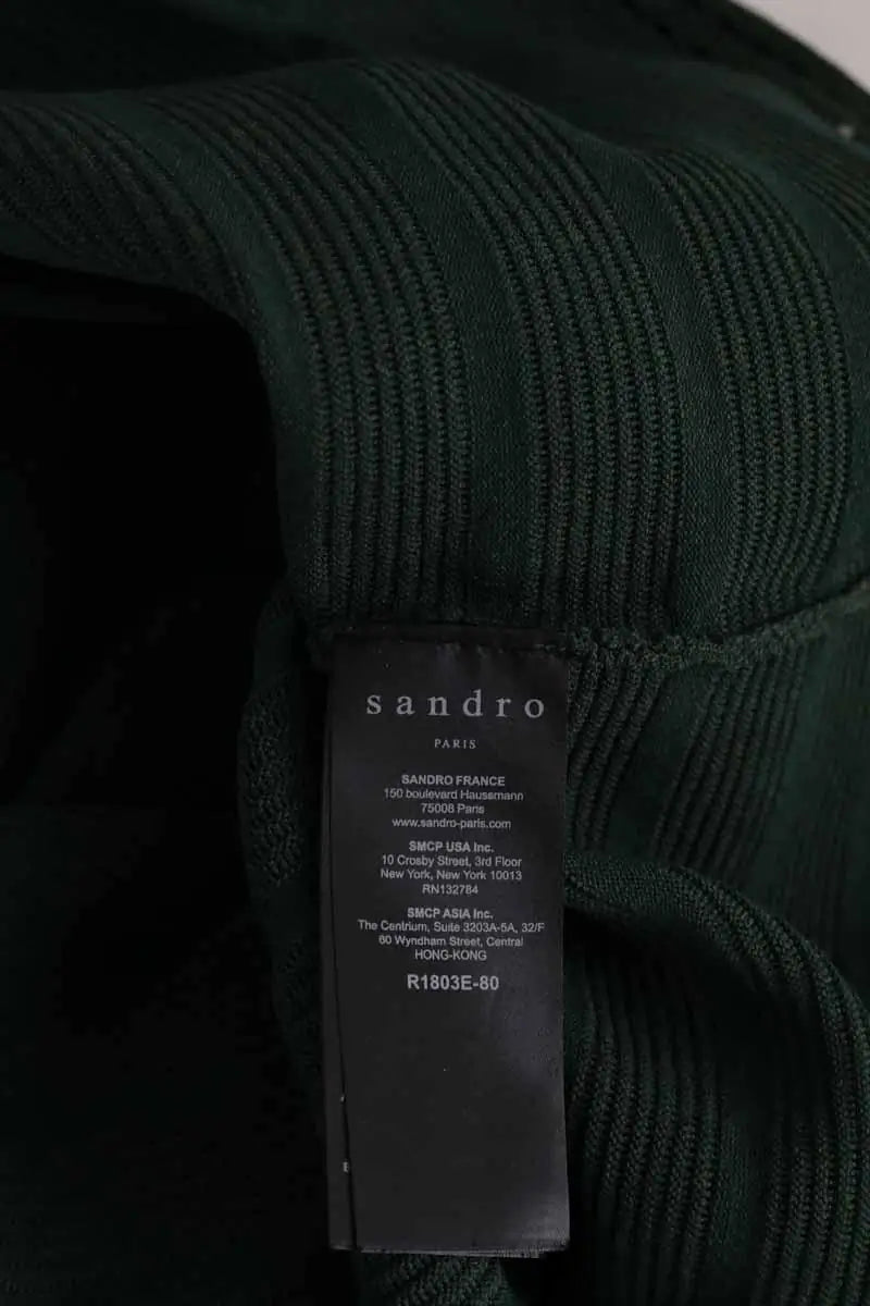 Robe Sandro Vert en Viscose