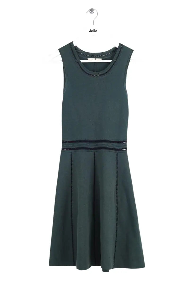 Robe Sandro Vert en Viscose, taille S - Seconde Main