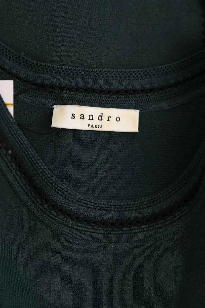 Robe Sandro Vert en Viscose