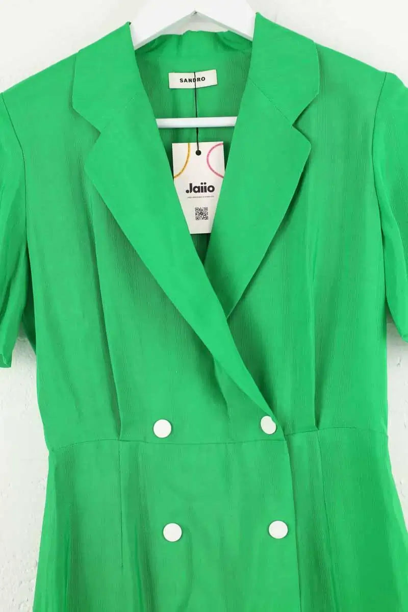 Robe Sandro Vert en Viscose