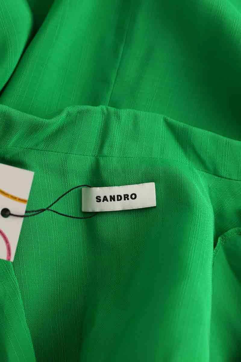 Robe Sandro Vert en Viscose
