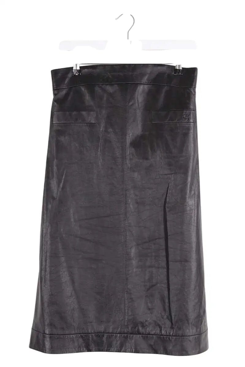 Robe sans manches Chanel Noir en Cuir, taille S - Seconde Main