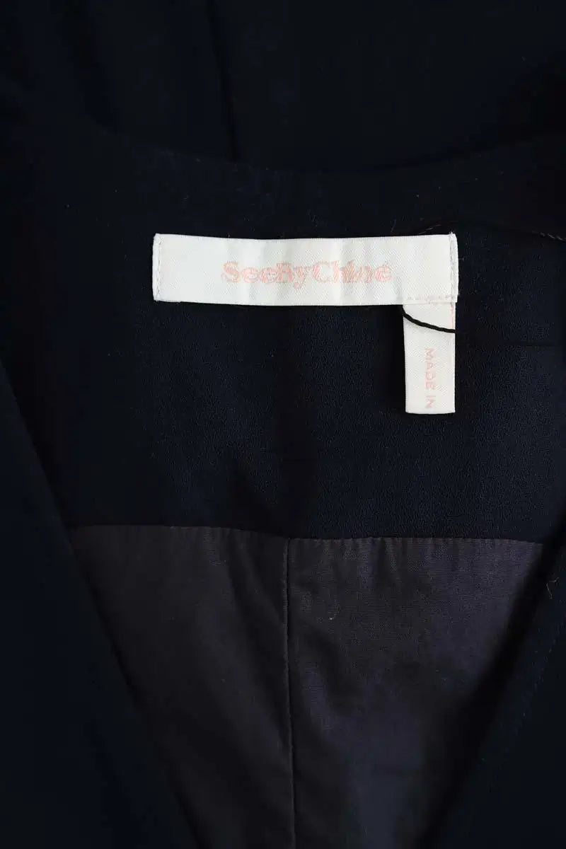 Robe See By Chloé Bleu en Polyester