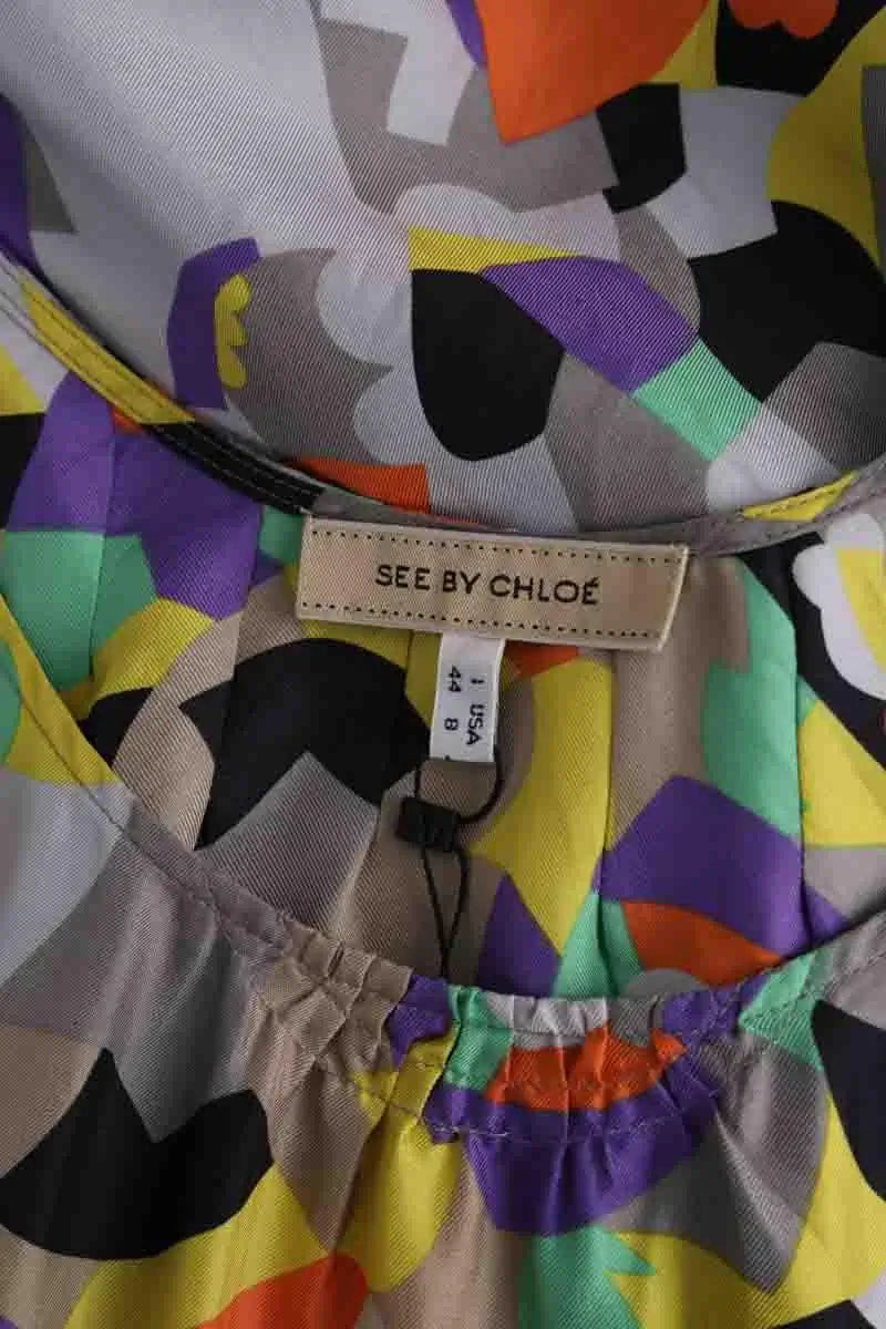 Robe See By Chloé Multicolore en Soie