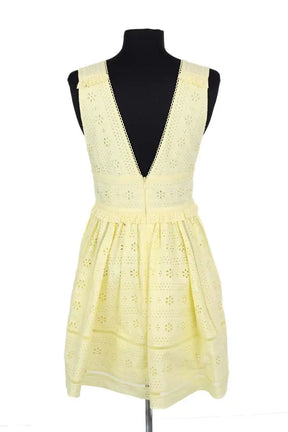 Robe Self-Portrait Jaune en Coton