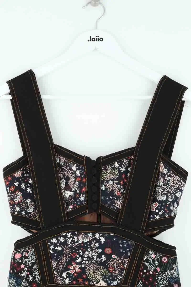 Robe Self-Portrait Noir en Coton