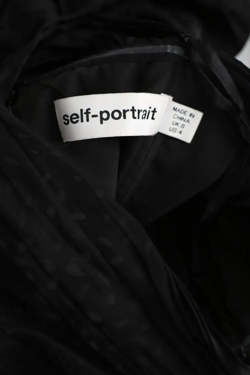 Robe Self-Portrait Noir en Synthétique