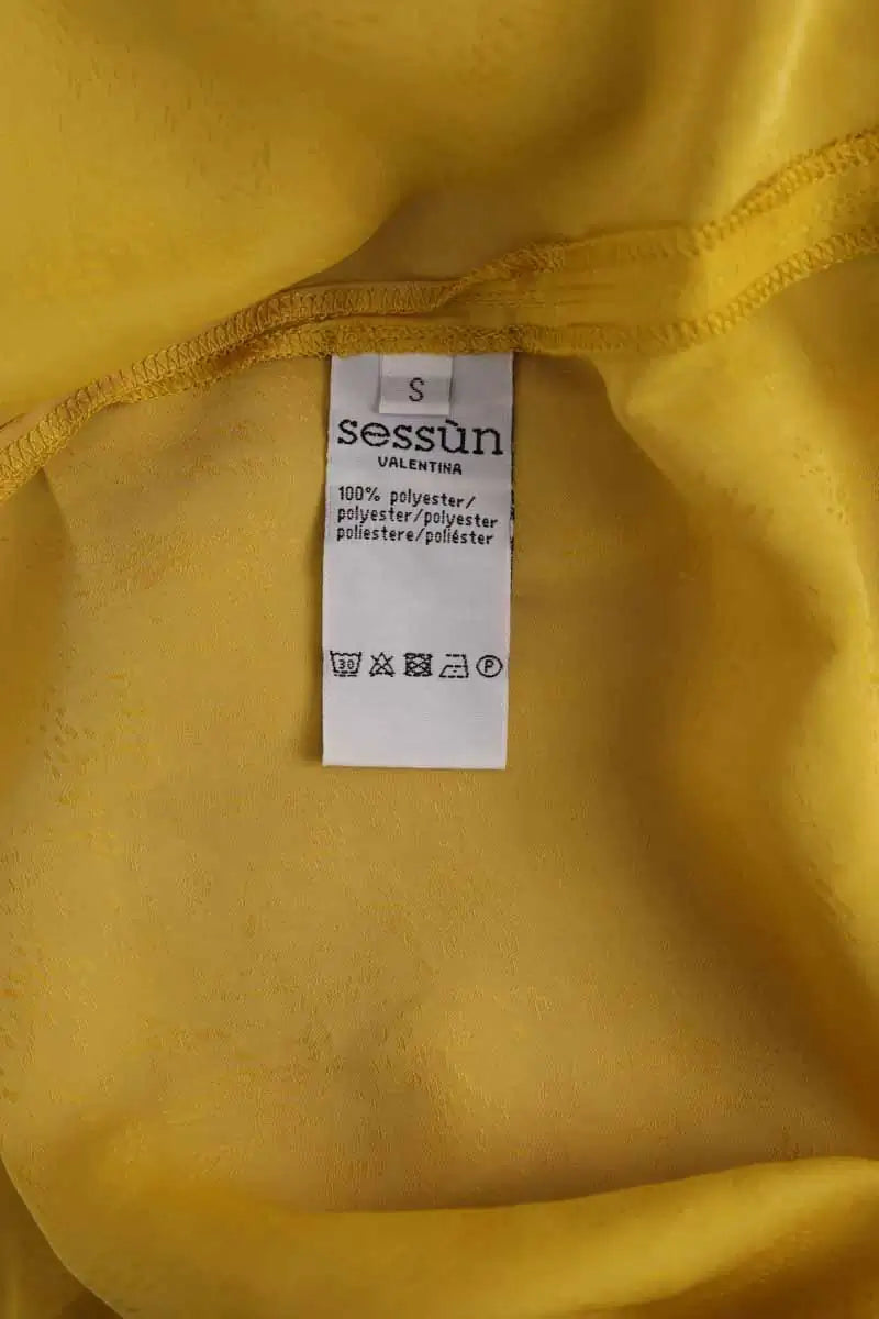 Robe Sessun Jaune en Synthétique
