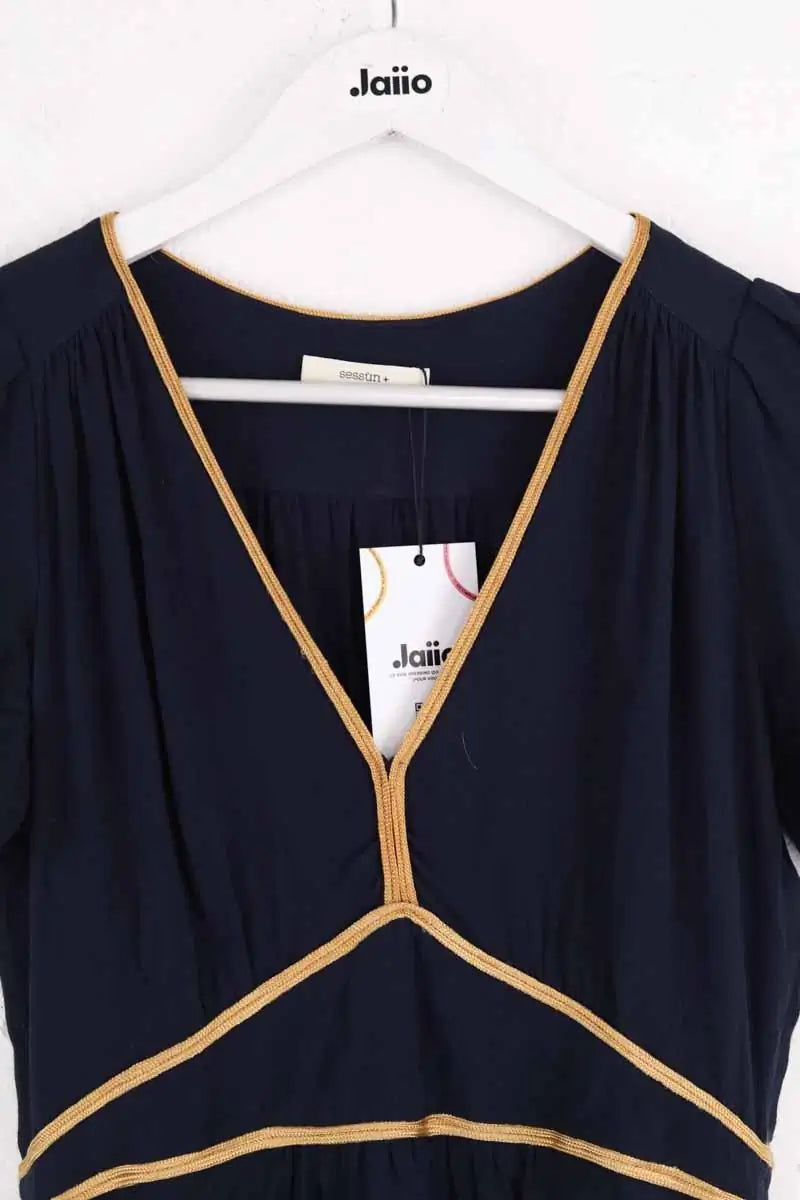Robe Sessun Jima Bleu en Viscose