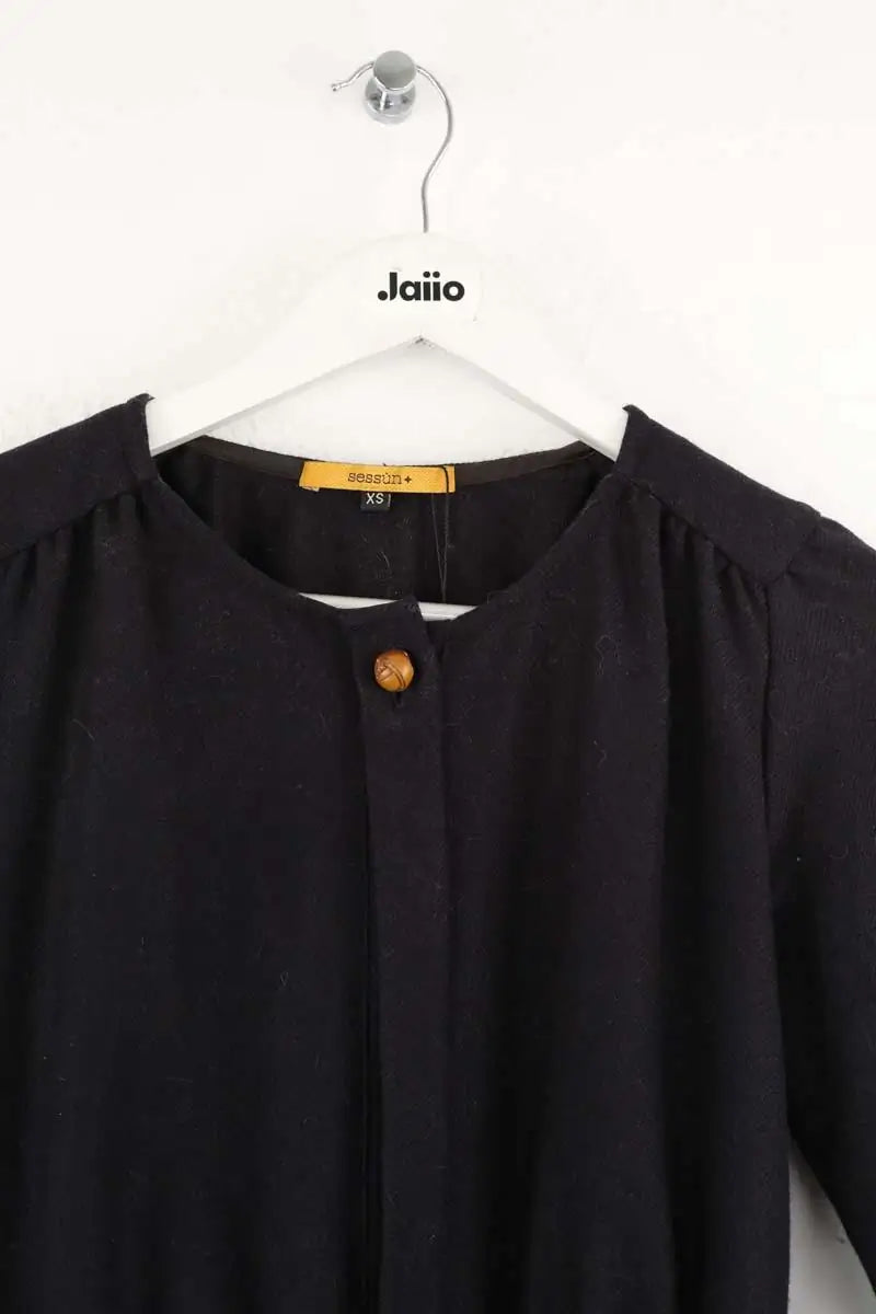 Robe Sessun Noir en Laine