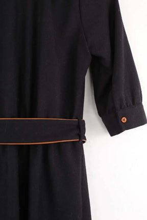 Robe Sessun Noir en Laine