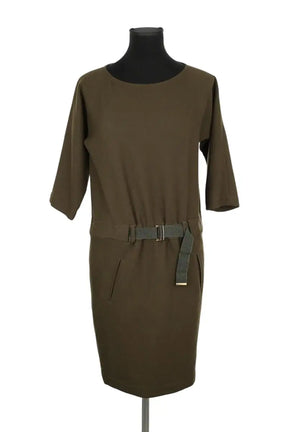 Robe Sessun See saw Kaki en Polyester, taille S - Seconde Main