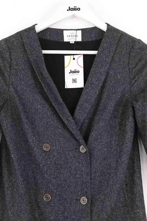 Robe Sézane Anthracite en Laine