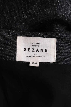 Robe Sézane Anthracite en Laine