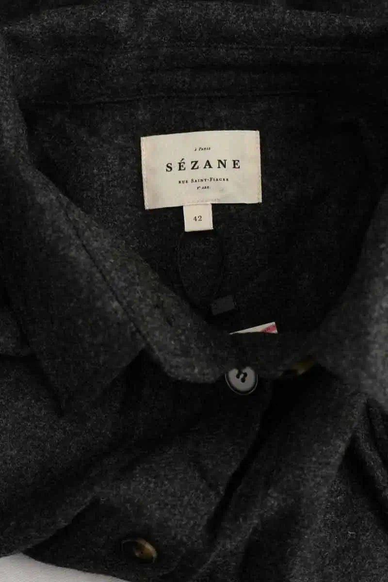 Robe Sézane Anthracite en Viscose