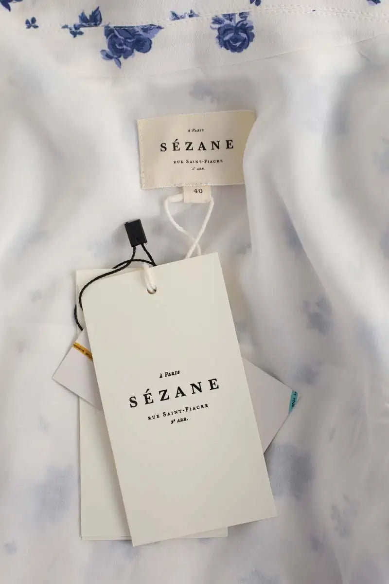Robe Sézane Aurora Blanc en Viscose