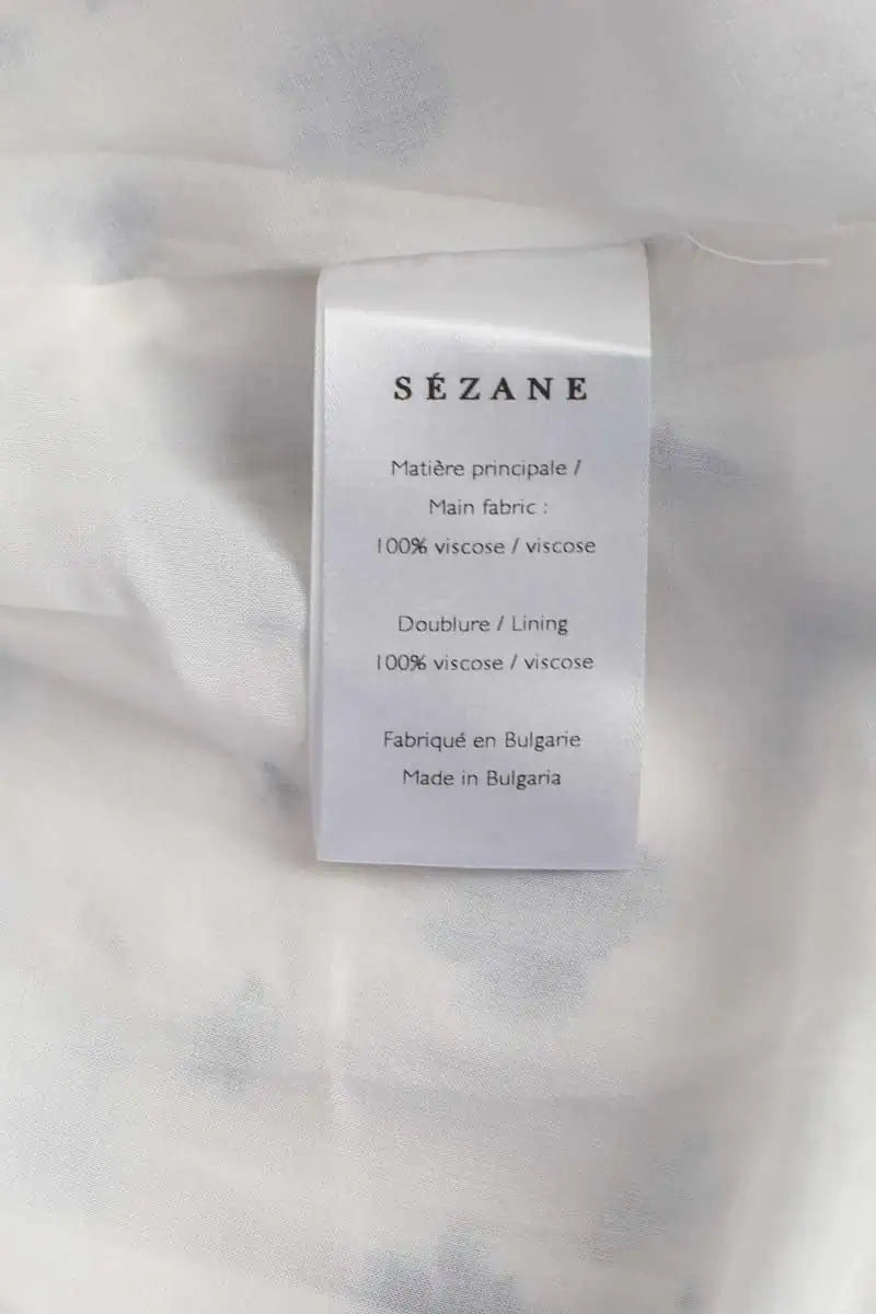 Robe Sézane Aurora Blanc en Viscose