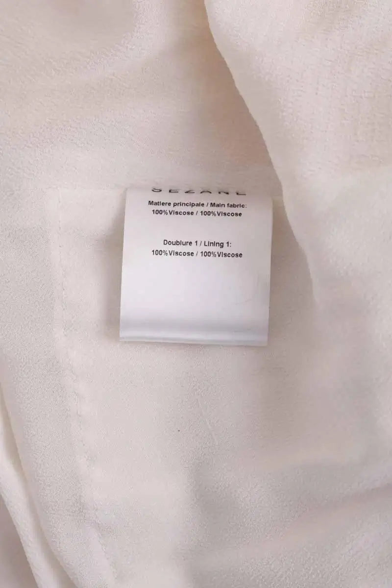 Robe Sézane Bagatelle Ecru en Viscose
