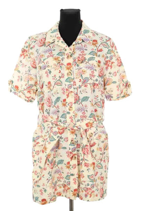 Robe Sézane Beige en Lin, taille L - Seconde Main