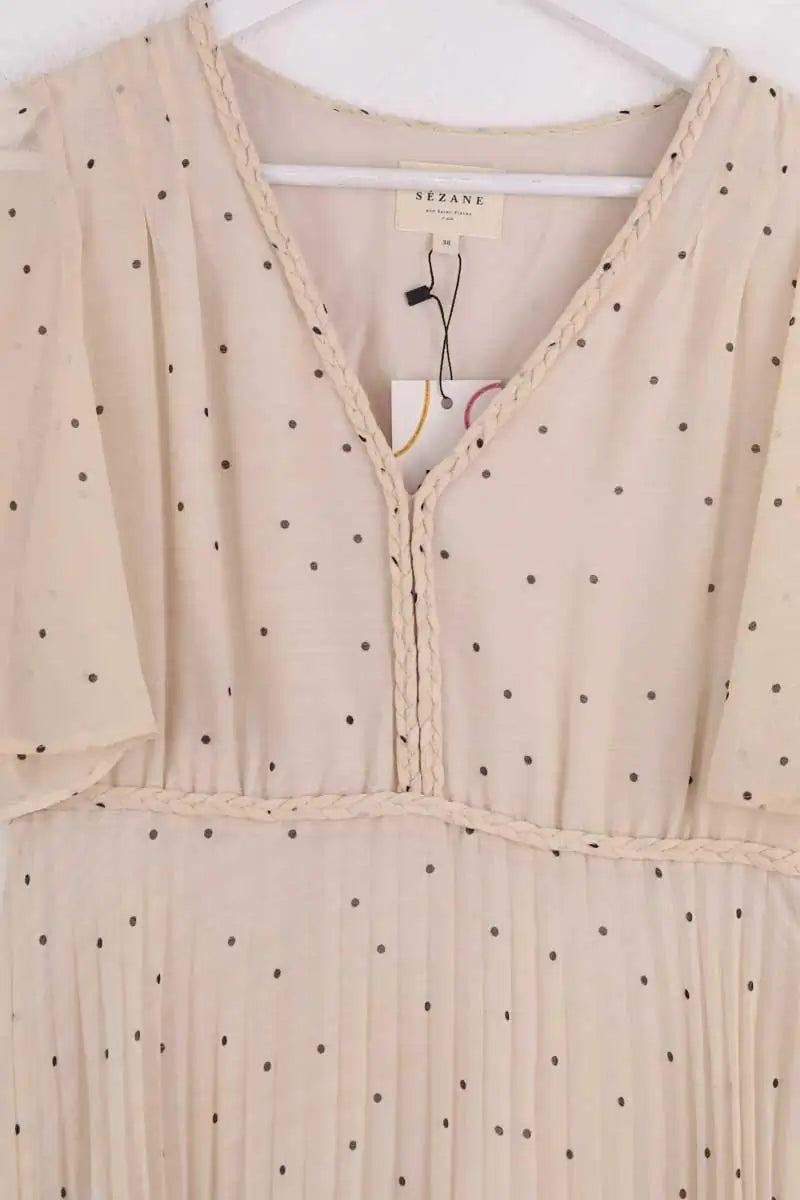 Robe Sézane Beige en Synthétique
